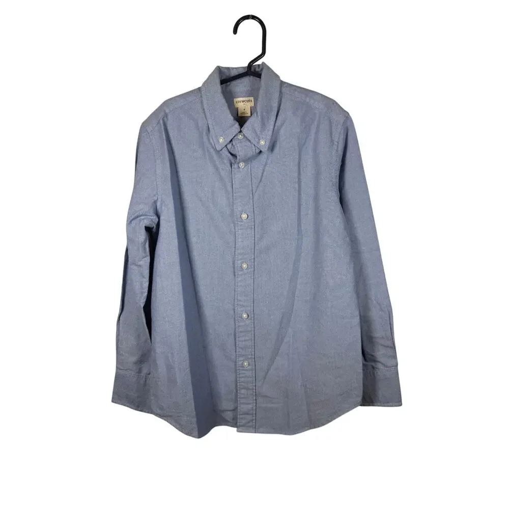 Crewcuts Dress Shirt Boys 8 Blue Long Sleeve Button Down		HK850